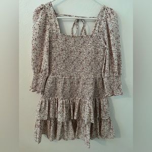 Grade & Gather mini white floral dress